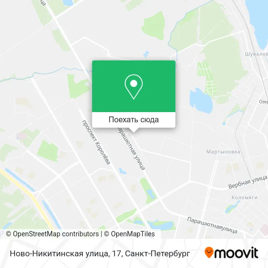 Карта Ново-Никитинская улица, 17