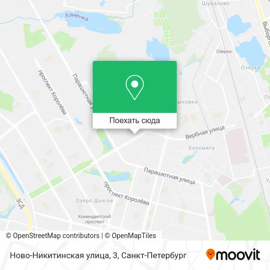 Карта Ново-Никитинская улица, 3