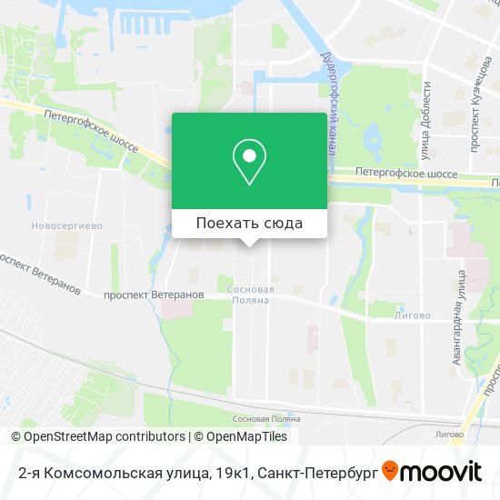 Карта 2-я Комсомольская улица, 19к1