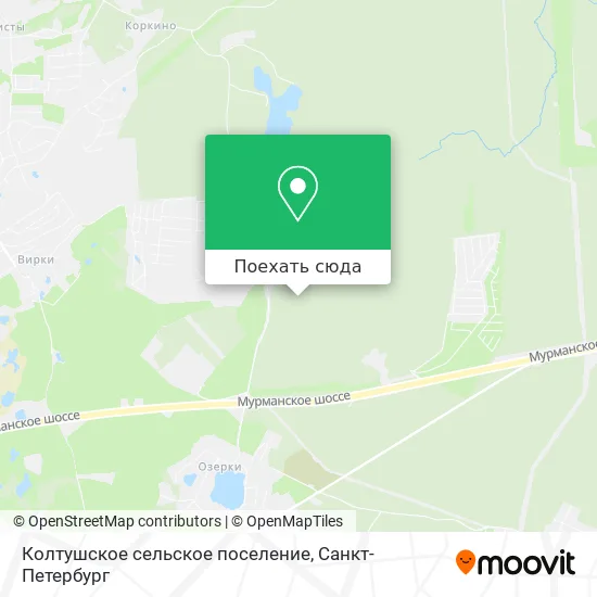 Карта Колтушское сельское поселение