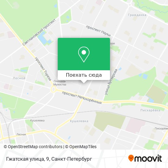 Карта Гжатская улица, 9