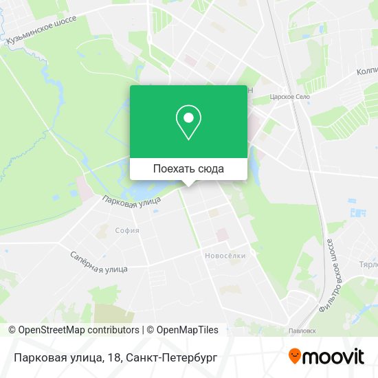 Карта Парковая улица, 18