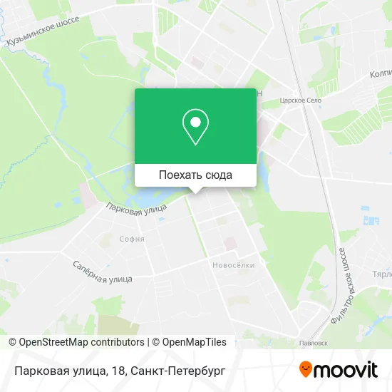 Карта Парковая улица, 18
