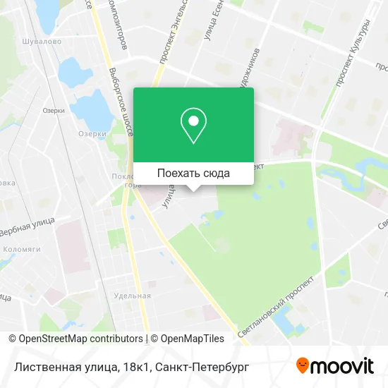 Карта Лиственная улица, 18к1