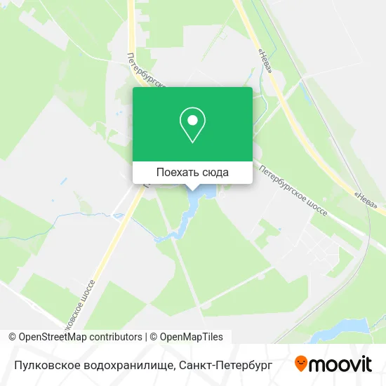 Карта Пулковское водохранилище