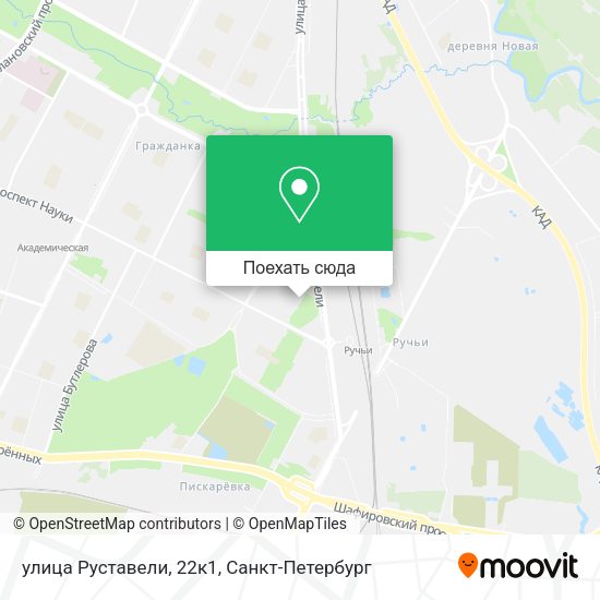 Карта улица Руставели, 22к1