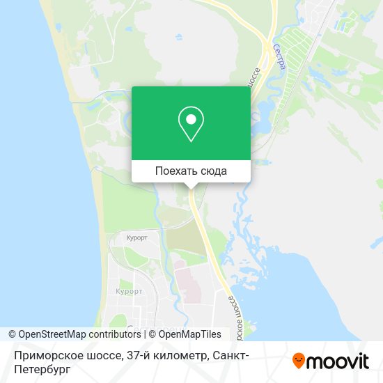 Карта Приморское шоссе, 37-й километр