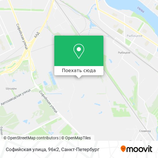 Карта Софийская улица, 96к2