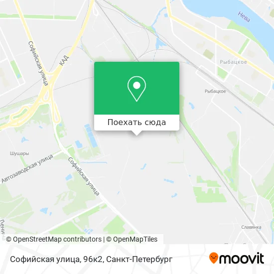 Карта Софийская улица, 96к2
