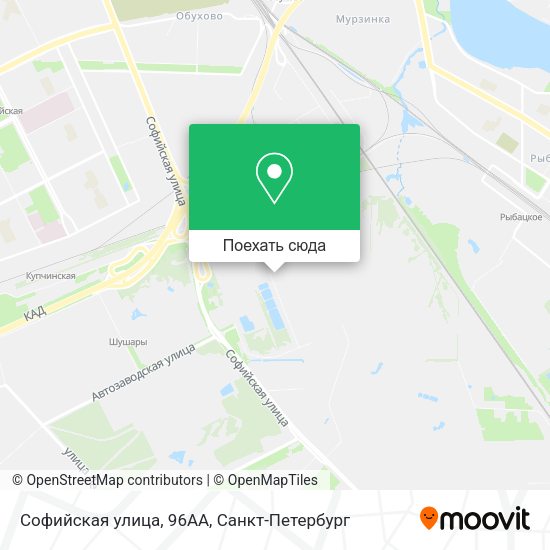 Карта Софийская улица, 96АА