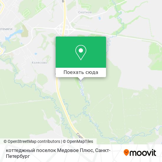 Карта коттеджный поселок Медовое Плюс