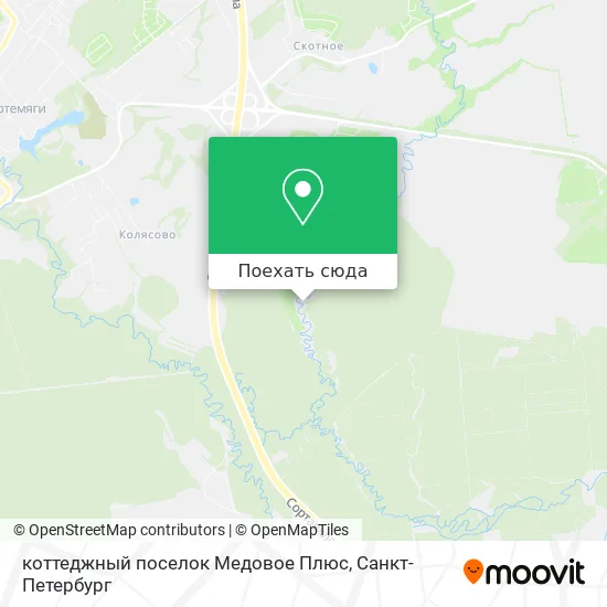 Карта коттеджный поселок Медовое Плюс