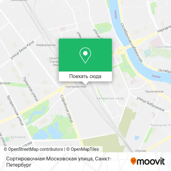 Карта Сортировочная-Московская улица