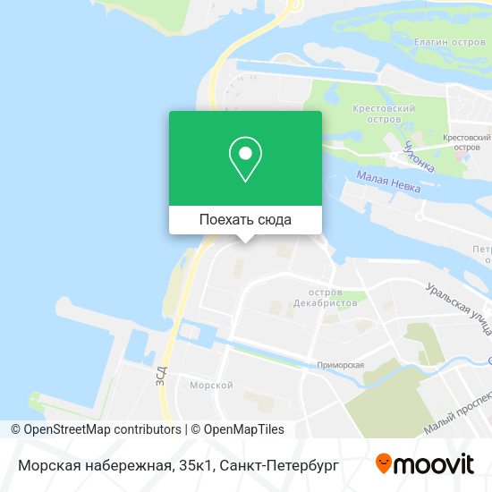 Карта Морская набережная, 35к1