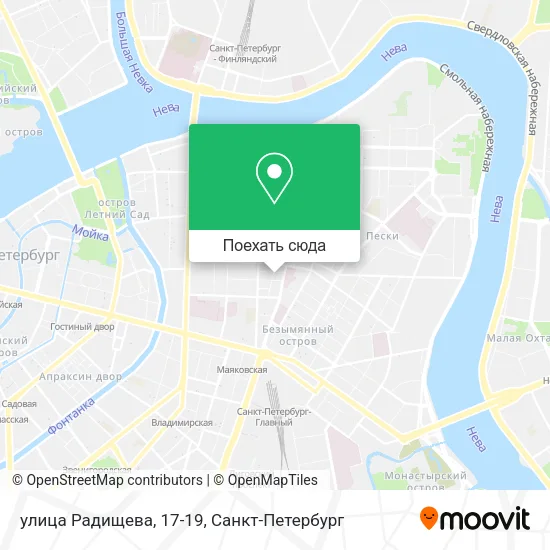 Карта улица Радищева, 17-19