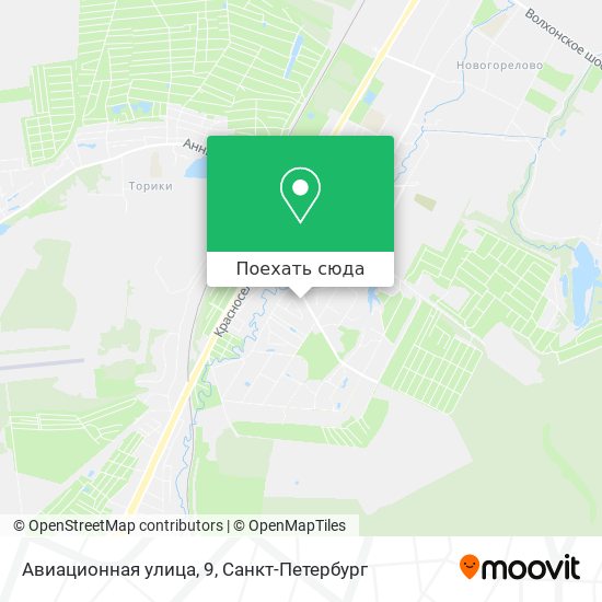 Карта Авиационная улица, 9
