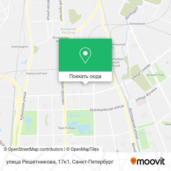 Карта улица Решетникова, 17к1