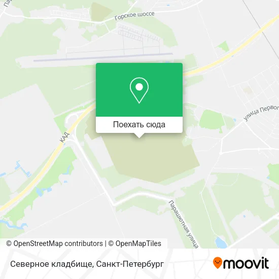Карта Северное кладбище