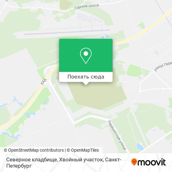 Карта Северное кладбище, Хвойный участок