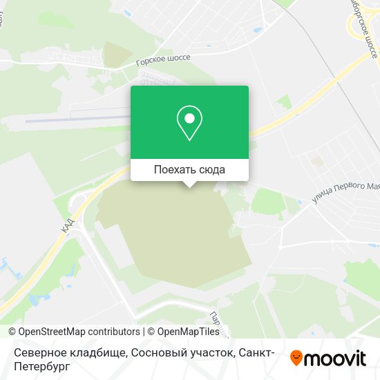 Карта Северное кладбище, Сосновый участок