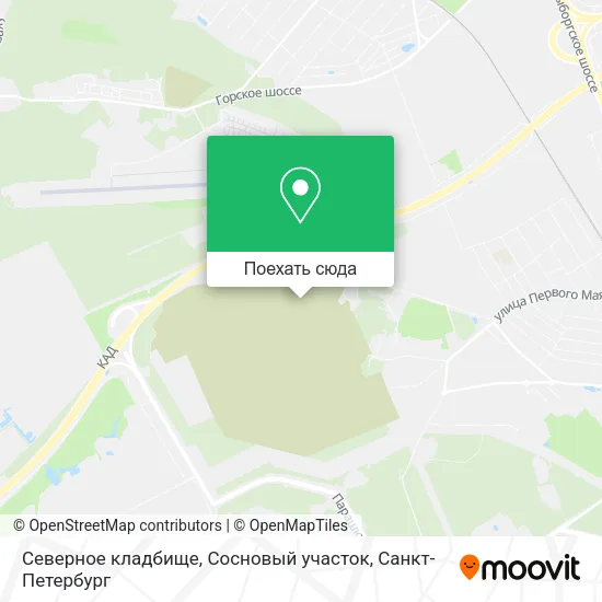 Карта Северное кладбище, Сосновый участок
