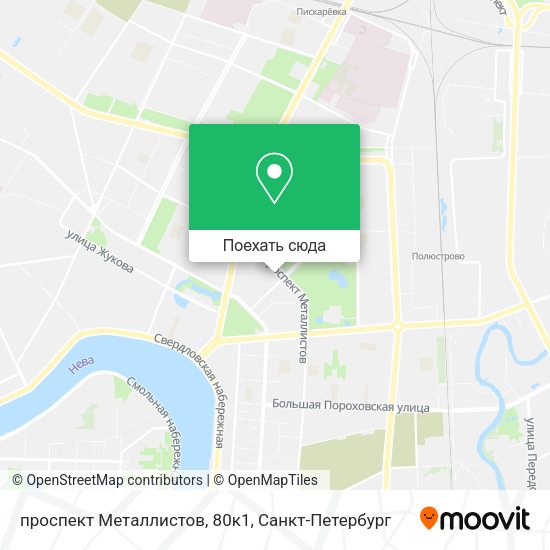 Карта проспект Металлистов, 80к1