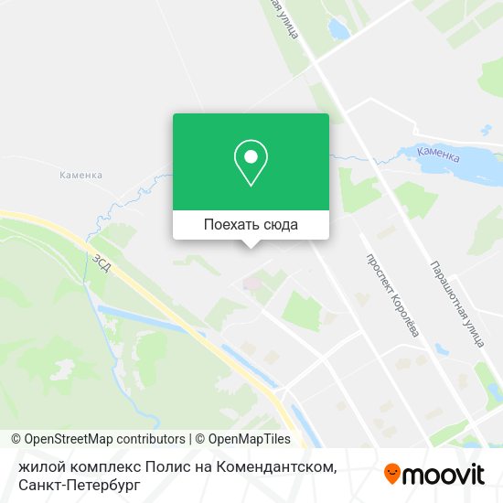 Карта жилой комплекс Полис на Комендантском