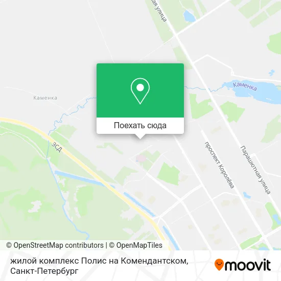 Карта жилой комплекс Полис на Комендантском