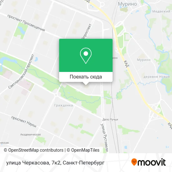 Карта улица Черкасова, 7к2