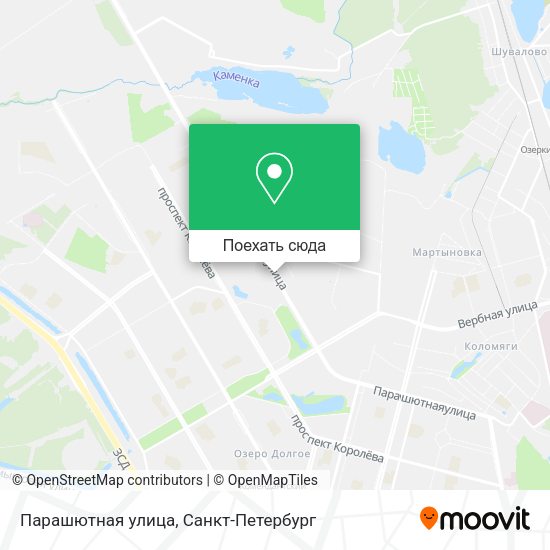 Карта Парашютная улица