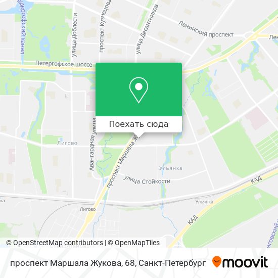 Карта проспект Маршала Жукова, 68