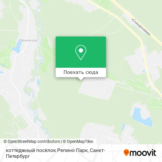 Карта коттеджный посёлок Репино Парк