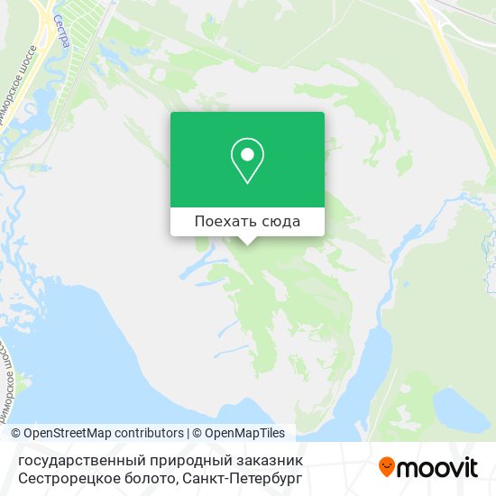Карта государственный природный заказник Сестрорецкое болото