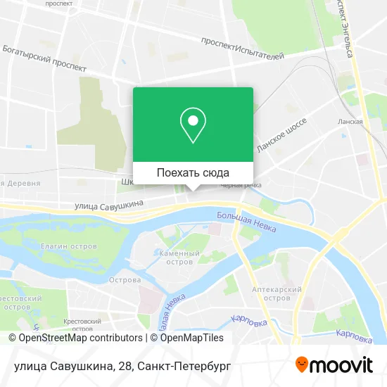 Карта улица Савушкина, 28