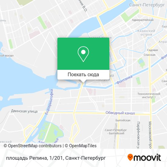 Карта площадь Репина, 1/201