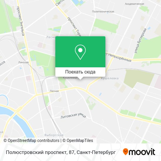 Карта Полюстровский проспект, 87