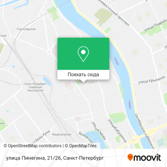 Карта улица Пинегина, 21/26