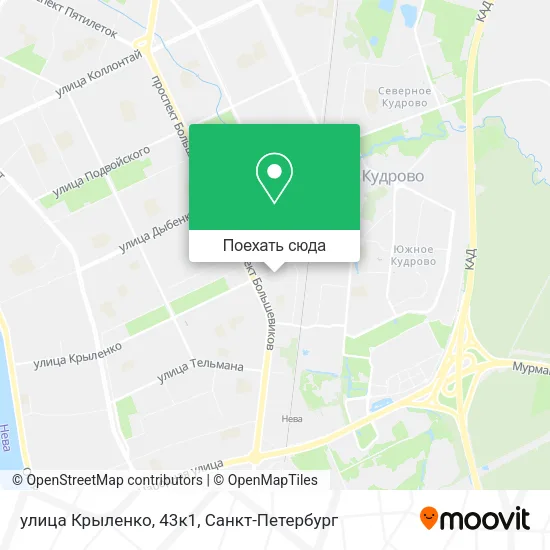 Карта улица Крыленко, 43к1