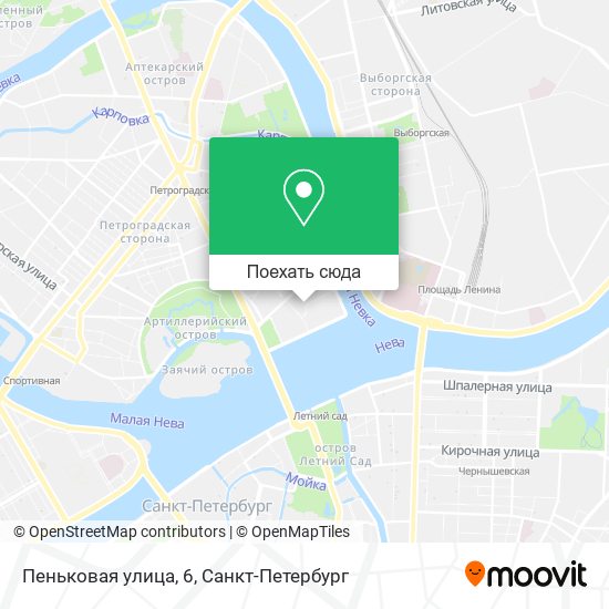 Карта Пеньковая улица, 6