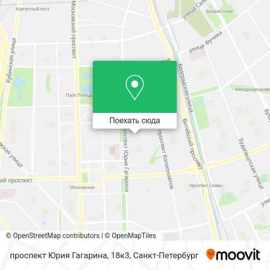 Карта проспект Юрия Гагарина, 18к3
