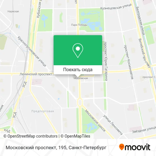 Карта Московский проспект, 195