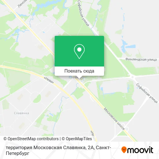 Карта территория Московская Славянка, 2А