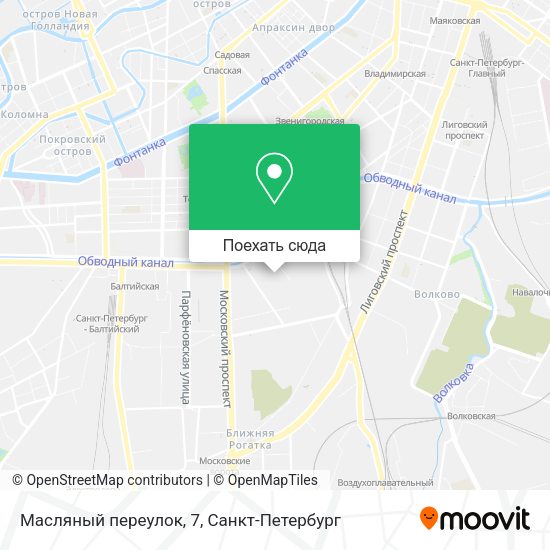Карта Масляный переулок, 7