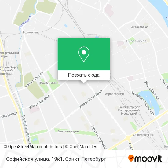 Карта Софийская улица, 19к1
