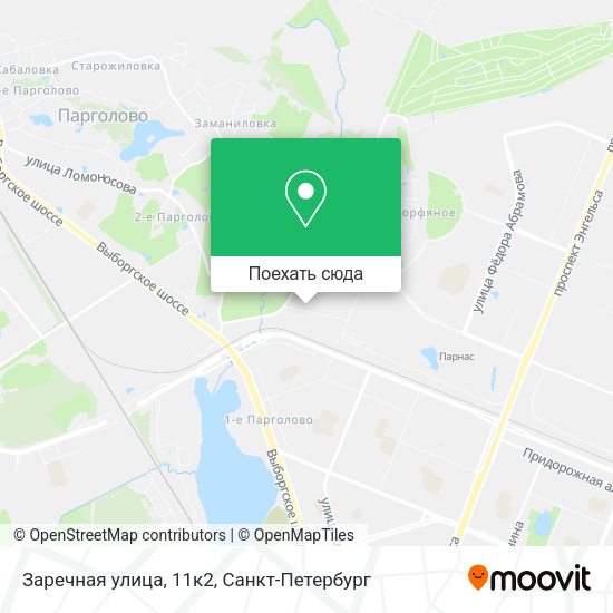 Карта Заречная улица, 11к2