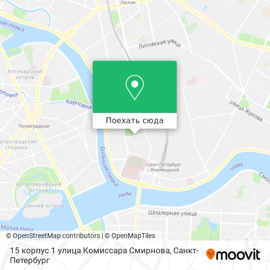 Карта 15 корпус 1 улица Комиссара Смирнова