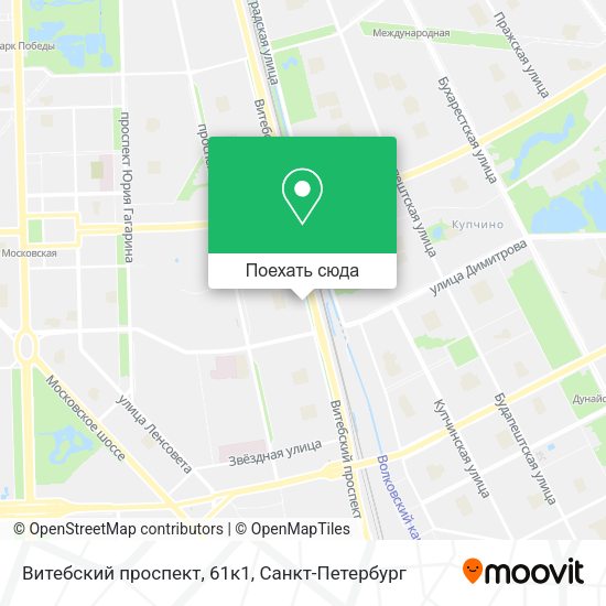Карта Витебский проспект, 61к1