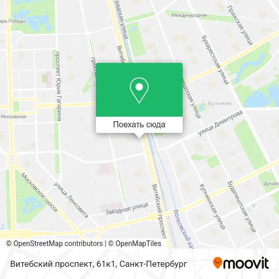 Карта Витебский проспект, 61к1