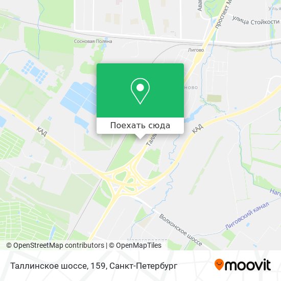 Карта Таллинское шоссе, 159