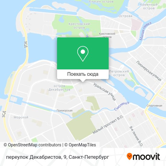 Карта переулок Декабристов, 9